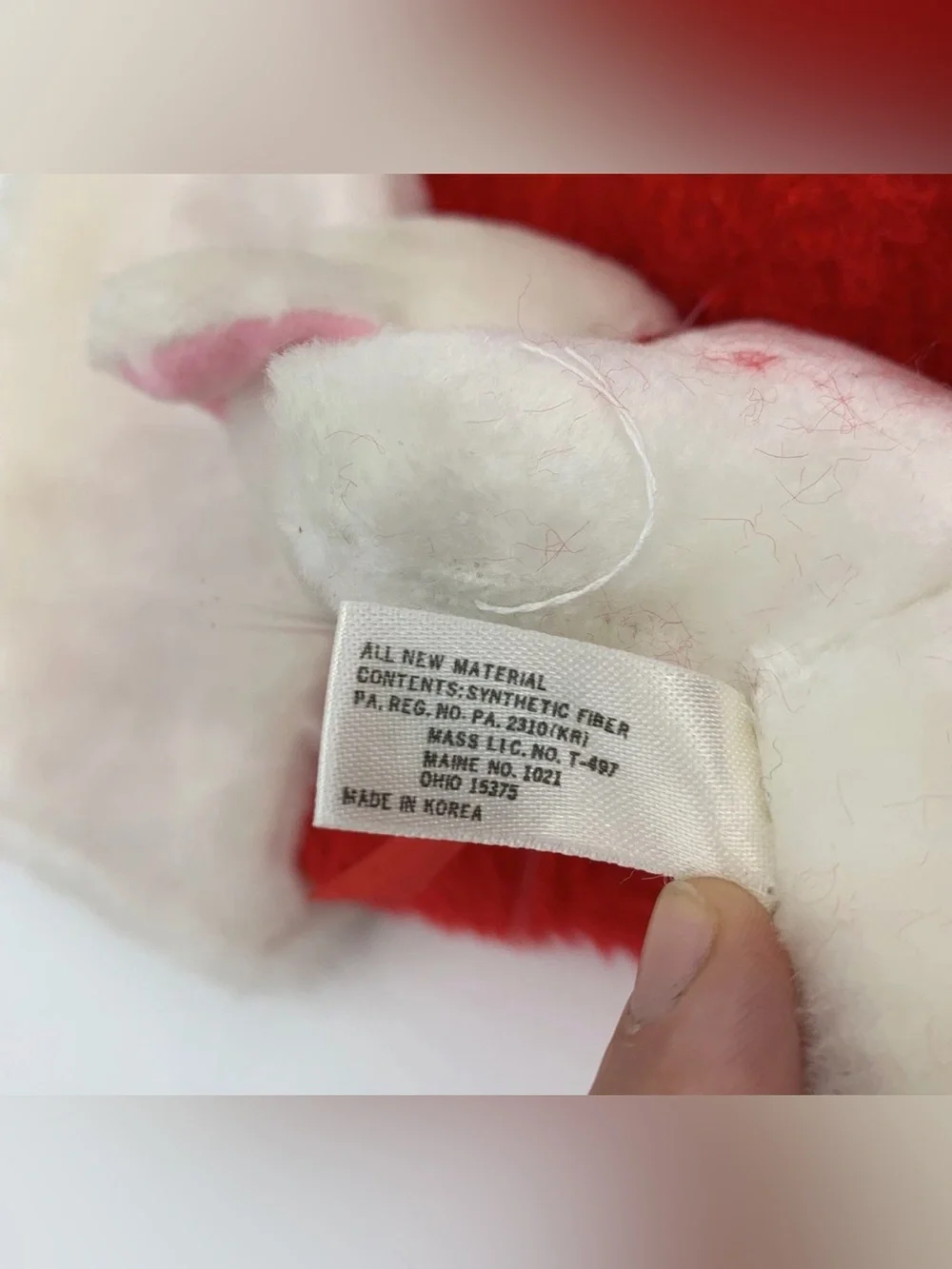 2 Vintage Santa’s Best Christmas Stockings 14” Small Mouse Cat Stuffed Animals.